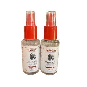 2 Thayers Facial Mist Witch Hazel Aloe Vera Rose Petal Alcohol Free 3oz - New